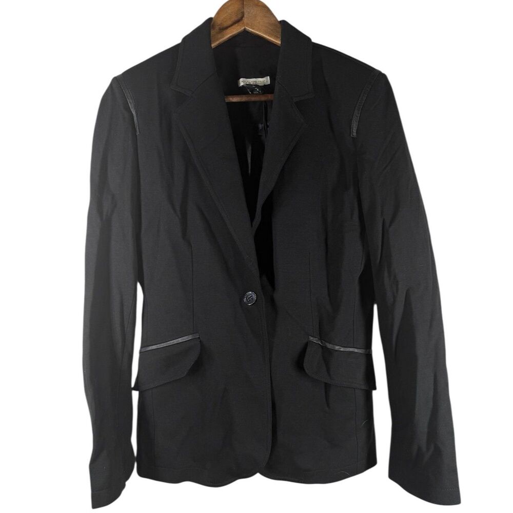 NWT My Tribe Womens Black Blazer Jacket Sz L Career Professional Old Money